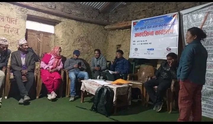 जुम्लाको तिला गा.पा ६ मा बालबिवा मुक्त वडा  घोषणा भएको १ महिना पछी युवा युवती संग अन्तरक्रिया कार्यक्रम  गरियो ।